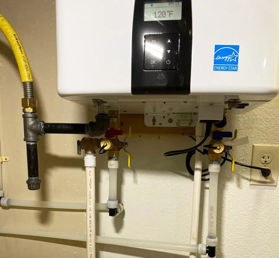 Tankless water heater in Colorado Springs, CO.