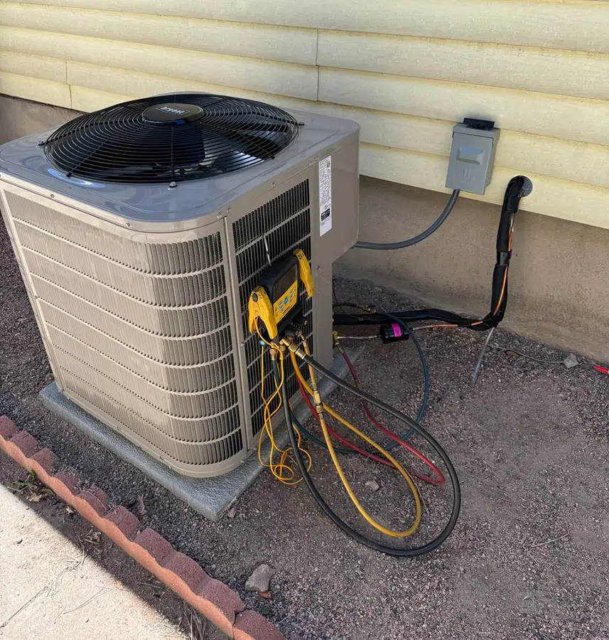Air conditioner outside Colorado Springs home