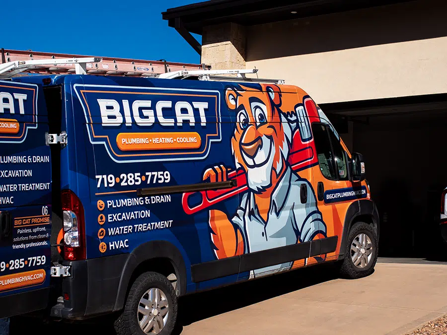 Big Cat truck in driveway